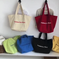 Women XL Canvas Shopping Bag EcoTote Special Letters Print Handbags