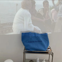 Women XL Canvas Shopping Bag EcoTote Special Letters Print Handbags