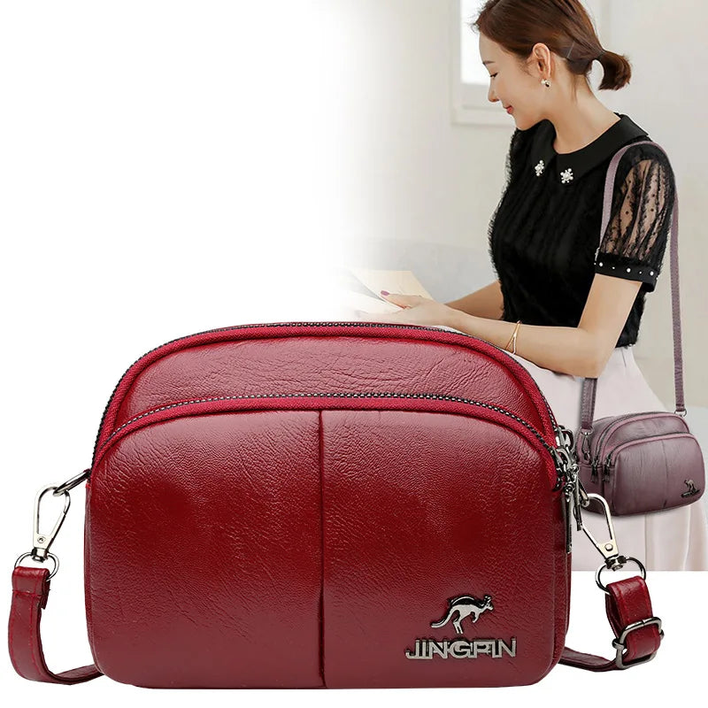 Women Fashion PU Lady Shoulder Bag Simple Casual Purse Side Bag