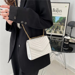 Women Fashion PU Shoulder Crossbody Small Square Chain Purse Lady Side Bag