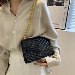 Women Fashion PU Shoulder Crossbody Small Square Chain Purse Lady Side Bag