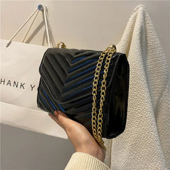 Women Fashion PU Shoulder Crossbody Small Square Chain Purse Lady Side Bag
