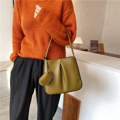 Women Famous Bags Handbag Two-piece Soft Leather Zipper Shoulder Bag