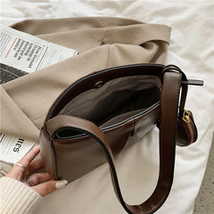 Women Famous Bags Handbag Two-piece Soft Leather Zipper Shoulder Bag