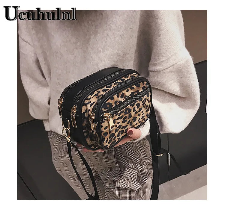 Leopard Mini Bag Crossbody Small Handbag Women's Shoulder Messenger
