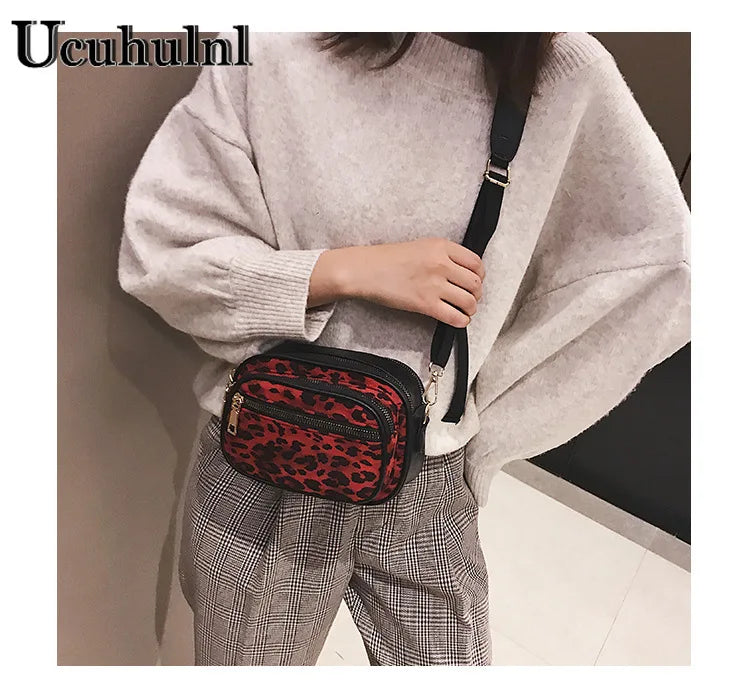 Leopard Mini Bag Crossbody Small Handbag Women's Shoulder Messenger