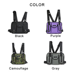 Women Fanny Nylon Harness Chest Rig Waist Pack Kanye West Punk Canvas Chest Bags