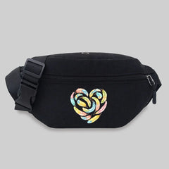 Feather Series Pattern Waist Bag Crossbody Travel Shoulder Chest Messenger