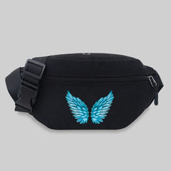 Feather Series Pattern Waist Bag Crossbody Travel Shoulder Chest Messenger