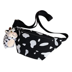 Cow Print Women Fanny Pack Adjustable Waist Handbag for Travel Sports