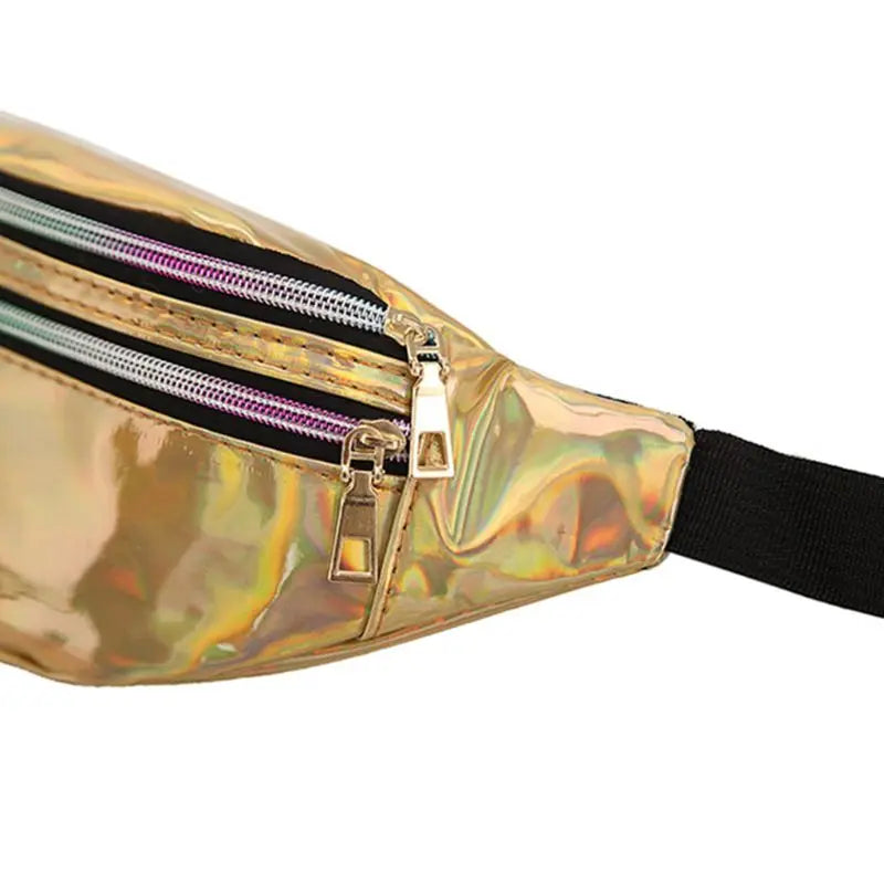 Women Fanny Pack Holographic Belt Waist Bags Hologram Travel