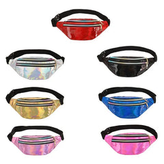 Women Fanny Pack Holographic Belt Waist Bags Hologram Travel