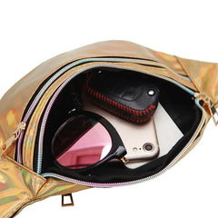 Women Fanny Pack Holographic Belt Waist Bags Hologram Travel