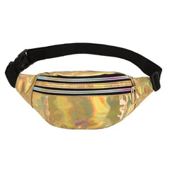 Women Fanny Pack Holographic Belt Waist Bags Hologram Travel