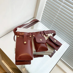 Women Fanny Pack Waist Belt Bag Mini Disco Leather Shoulder Bags