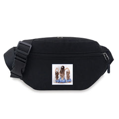 Women Fanny Pack Canvas Mom Pattern Pouch Waist Bag Crossbody Running Belt