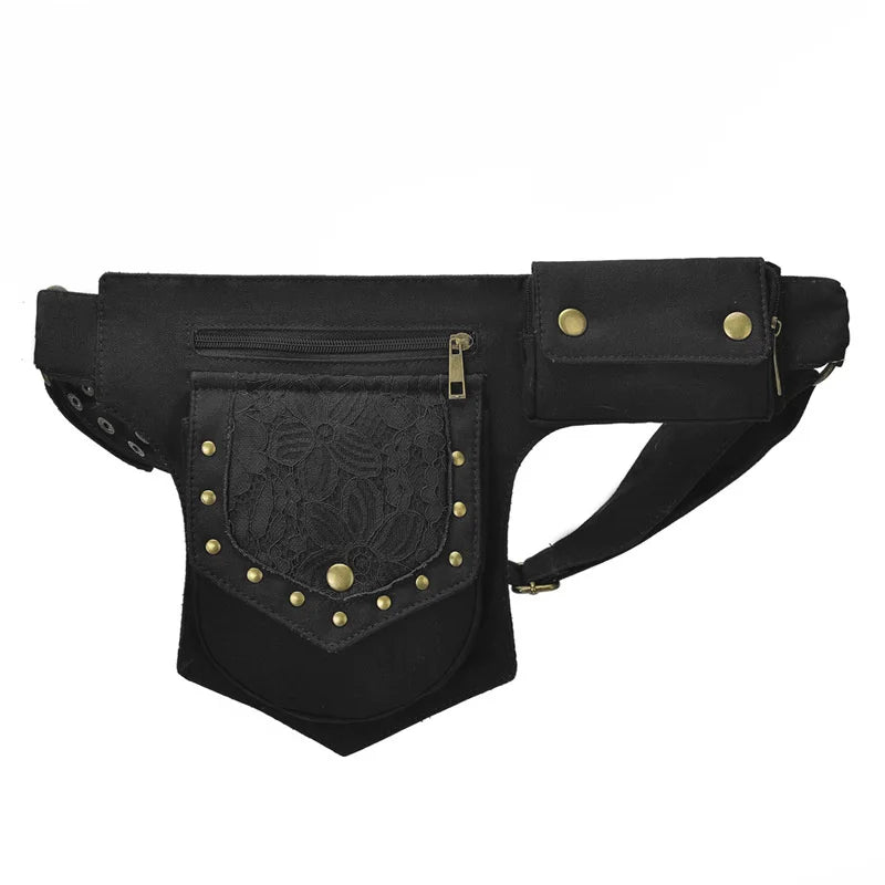 Vintage Women Fanny Pack Waist Shoulder Crossbody Bag Large Hip Sack