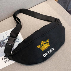 King Print Waist Bag Fanny Pack for Men Women Travel Shoulder Purse Belt Bag