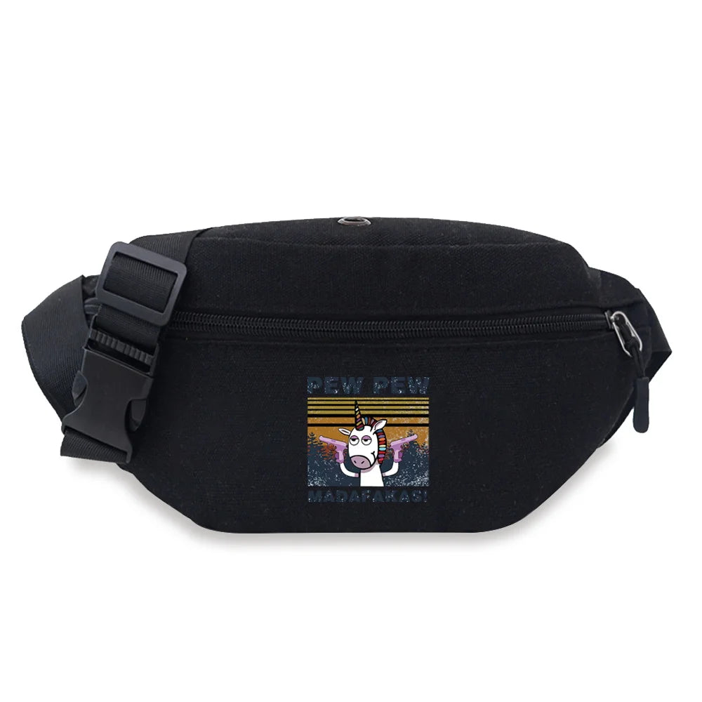 Paw Print Waist Bag Belt Pouch Female Banana Bag Travel Shoulder Purse