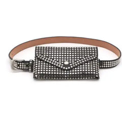 Rivet Punk Women Belt Pack Vintage Mini Bags Pu Leather Casual Belt Bag