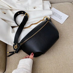 Women Leather Shoulder Bag Waist Pack Crossbody Pouch