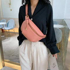 Women Leather Shoulder Bag Waist Pack Crossbody Pouch