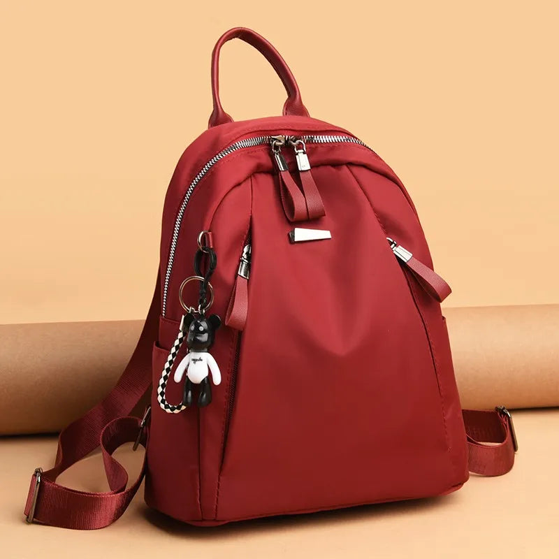 Women Backpack Nylon Waterproof School Bag for Girls Travel Rucksack Mochila