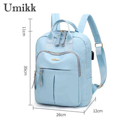 Women Backpack Classic Texture Delicate Travel Big Capacity Student