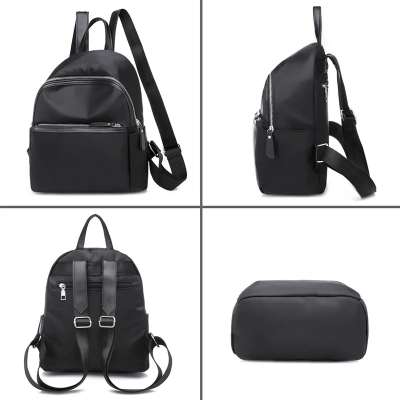 Women School Backpack Teenager Nylon Preppy Bagpack Capacity Girls Mochilas