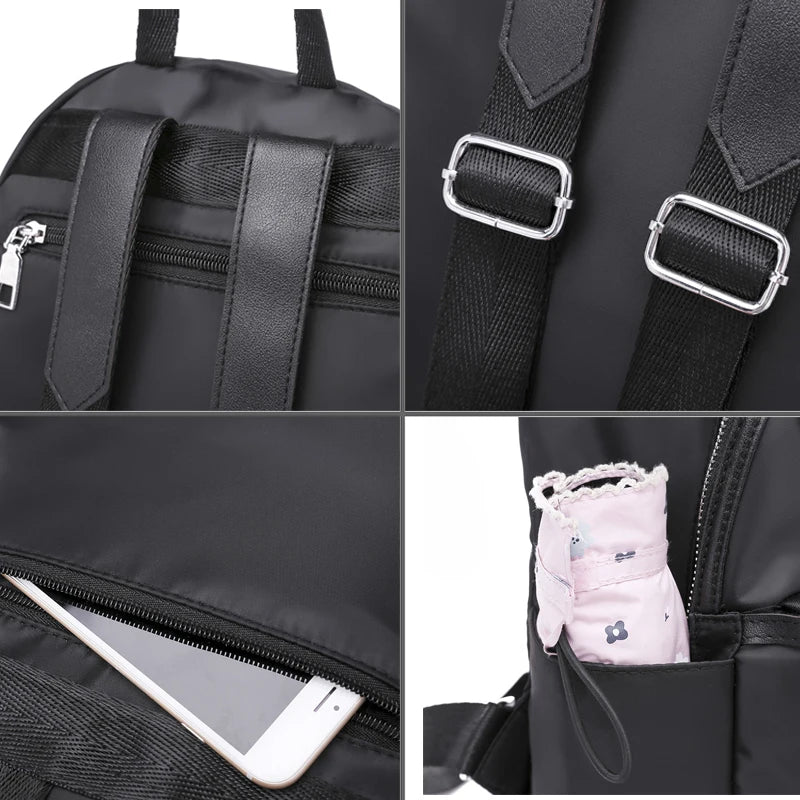 Women School Backpack Teenager Nylon Preppy Bagpack Capacity Girls Mochilas
