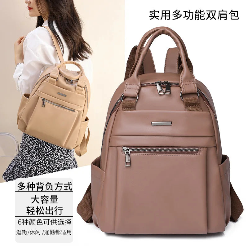 Women Backpacks Multi-purpose Soft PU Leather Backpack Large Capacity Bag