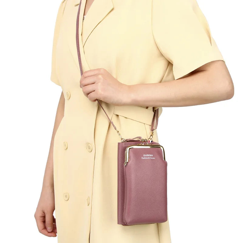 Women Bag Clip Phone Pocket Shoulder Bag Pu Leather Female Small Crossbody Bags