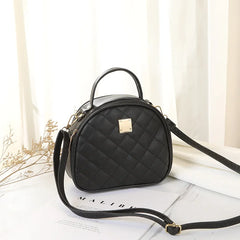 Women PU Round Shoulder Bag Crossbody Clutch Handbag