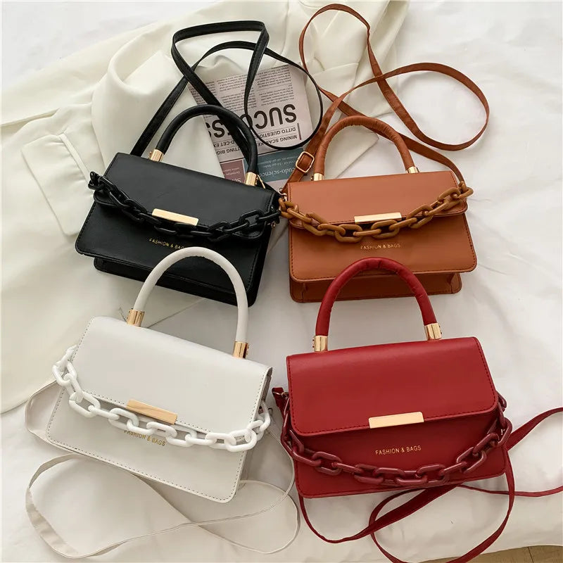 Women Bag Shoulder Messenger Crossbody Bag Chain Small Square Handbags