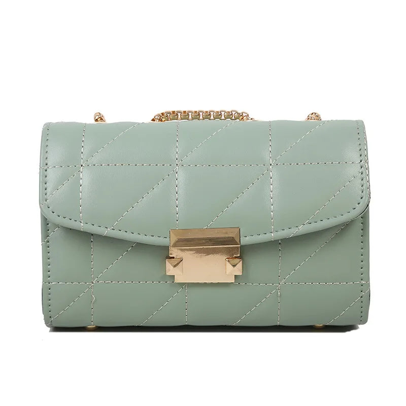 Women Shoulder Bag Chain Messenger Rhombus Handbag Crossbody Square Bag