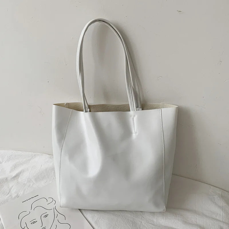 Women Bag Textured Large-capacity Totes Japan Shopping Shoulder Handbags