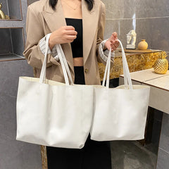 Women Bag Textured Large-capacity Totes Japan Shopping Shoulder Handbags