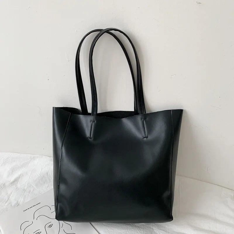 Women Bag Textured Large-capacity Totes Japan Shopping Shoulder Handbags