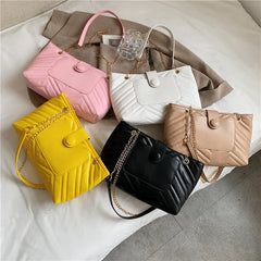 Big Chain Shoulder Crossbody Bag Large Capacity Tote Handbag Shopping Bag