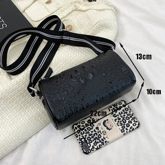 High Capacity Leather Shoulder Bag Classic Crossbody Handbag