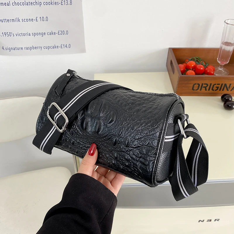 High Capacity Leather Shoulder Bag Classic Crossbody Handbag