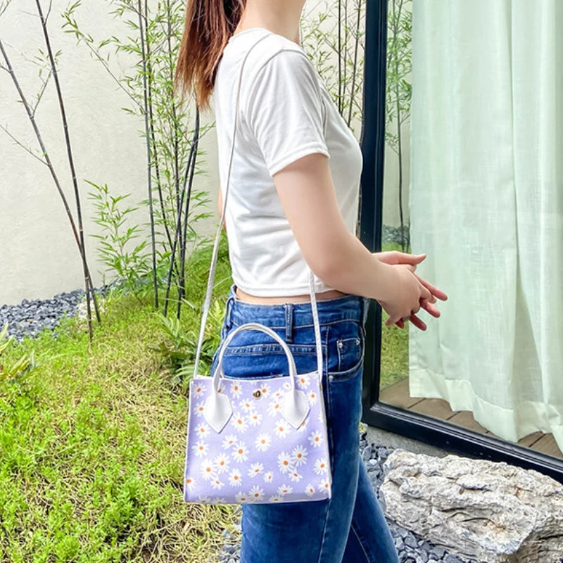 Women Bags Printing Painting Graffiti Handbag Large Capacity Bucket Bag