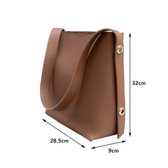 Women Bucket Bag PU Leather Shoulder Bag Handbags Casual Large Totes