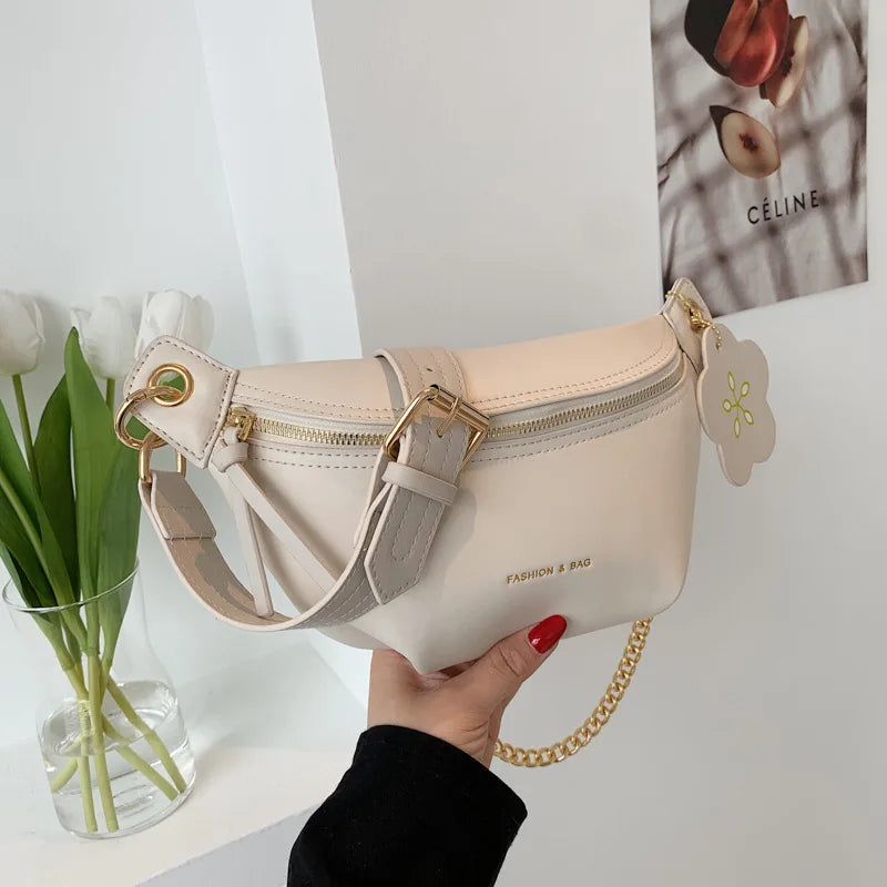 Women Casual Leather Waist Bag Shoulder Crossbody Fanny Pack