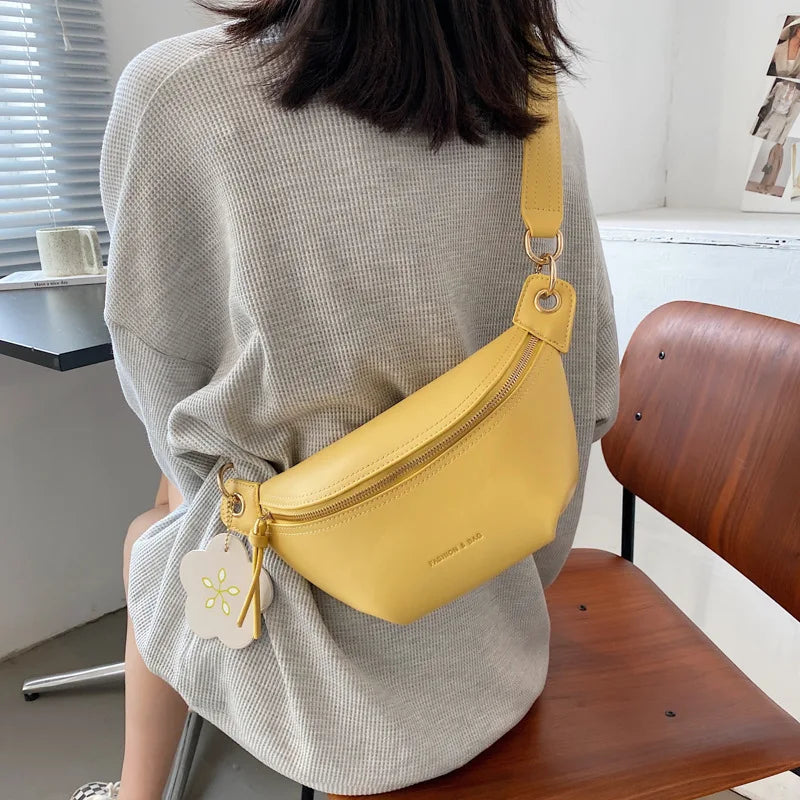 Women Casual Leather Waist Bag Shoulder Crossbody Fanny Pack
