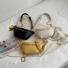 Women Casual Leather Waist Bag Shoulder Crossbody Fanny Pack