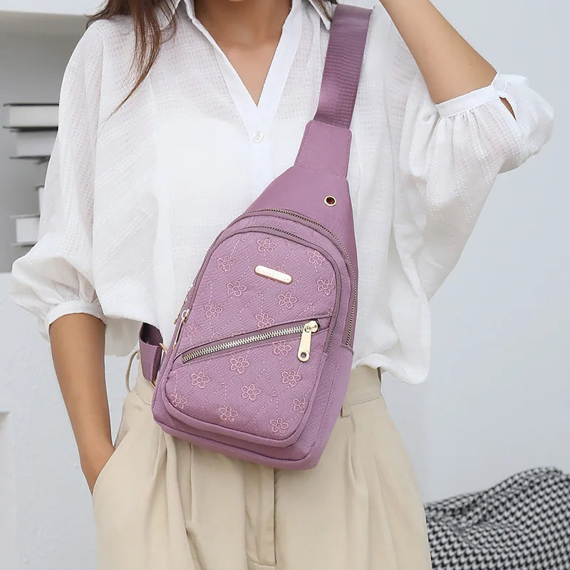 Women Casual Oxford Cloth Waist Packs Chest Bags Crossbody Shoulder Handbags