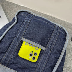 Women Denim Handbag Purse Shoulder Crossbody Messenger Bag Large Capacity