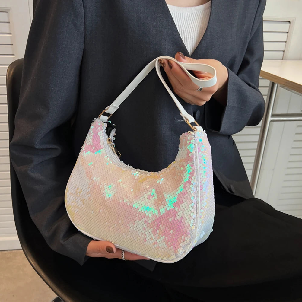 Women Evening Clutch Bag Lady Sequins Wedding Underarm Bag Purses and Handbag