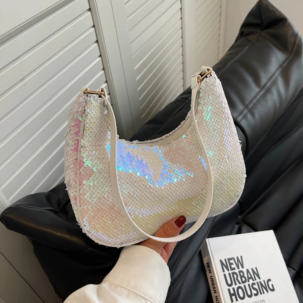 Women Evening Clutch Bag Lady Sequins Wedding Underarm Bag Purses and Handbag